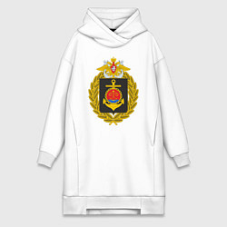 Женское худи-платье БАЛТИЙСКИЙ ФЛОТ ВМФ РОССИИ, цвет: белый