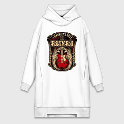 Женская толстовка-платье Гитара и крылья РОК