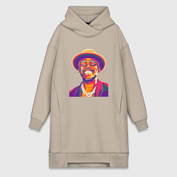 Женское худи-платье DaBaby Color, цвет: миндальный