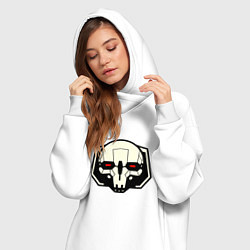 Женское худи-платье Mech BattleTech, цвет: белый — фото 2