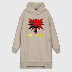 Женская толстовка-платье Ведьмак 2077 Школа Волка