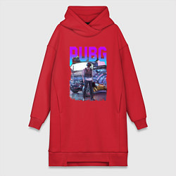 Женская толстовка-платье PUBG NEON ПУБГ НЕОН Z