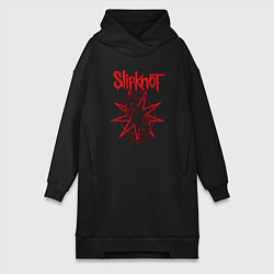 Женское худи-платье Slipknot Slip Goats Art, цвет: черный