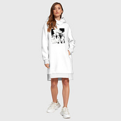 Женское худи-платье Ванпанчмен, цвет: белый — фото 2