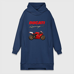 Женская толстовка-платье DUCATI ДУКАТИ MOTOSPORT