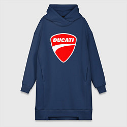 Женская толстовка-платье DUCATI ДУКАТИ ЭМБЛЕМА