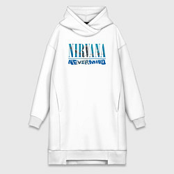 Женское худи-платье Nirvana Нирвана Рок Rock, цвет: белый