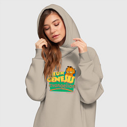 Женское худи-платье GARFIELD GENESIS EVANGELION, цвет: миндальный — фото 2