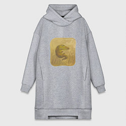 Женская толстовка-платье Крокодильчик