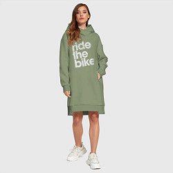Женское худи-платье Ride the bike, цвет: авокадо — фото 2