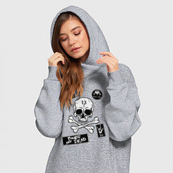 Женское худи-платье Как у КНЯZZя Король и Шут, цвет: меланж — фото 2