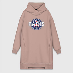 Женское худи-платье PSG Core Wordmark Graphic New 202223, цвет: пыльно-розовый