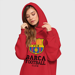 Женское худи-платье Barcelona Football Club, цвет: красный — фото 2