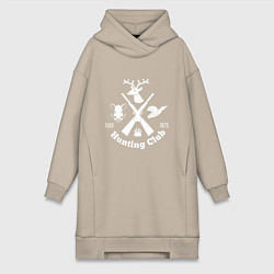 Женское худи-платье Hunting club, цвет: миндальный