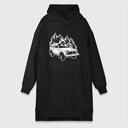 Женское худи-платье Niva roadtrip, цвет: черный
