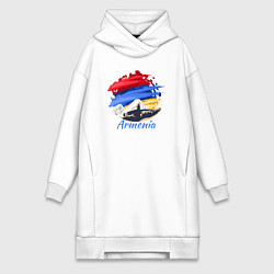 Женское худи-платье Brush Armenia, цвет: белый