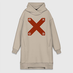 Женское худи-платье ВХСЗ Мумий Тролль, цвет: миндальный