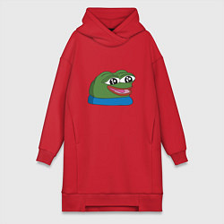 Женское худи-платье Pepe happy Пепе хеппи, цвет: красный