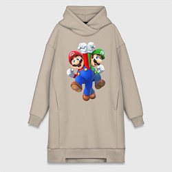 Женская толстовка-платье Mario Bros