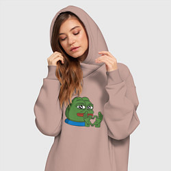 Женское худи-платье Pepe love пепе лов, цвет: пыльно-розовый — фото 2