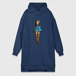 Женское худи-платье The Zelda, цвет: тёмно-синий