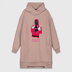 Женская толстовка-платье Игра в кальмара - милый котик