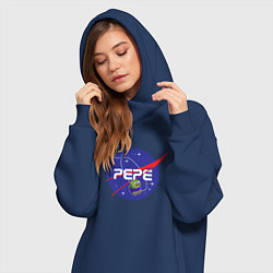 Женское худи-платье Pepe Pepe space Nasa, цвет: тёмно-синий — фото 2