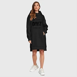 Женское худи-платье DayZ: Съел консерву, цвет: черный — фото 2