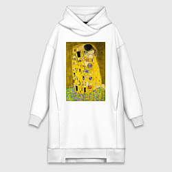 Женская толстовка-платье Поцелуй картина Климта