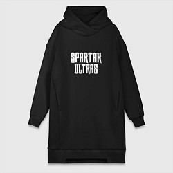 Женское худи-платье SPARTAK ULTRAS, цвет: черный