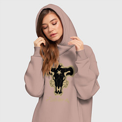 Женское худи-платье Черный Бык, цвет: пыльно-розовый — фото 2