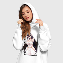 Женское худи-платье Альбедо Albedo Повелитель, цвет: белый — фото 2