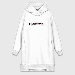 Женская толстовка-платье GOD OF WAR LOGO BLACK RED