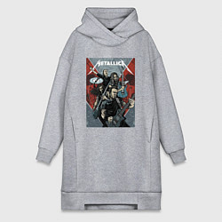 Женская толстовка-платье Metallica - cool dudes!