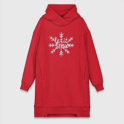 Женская толстовка-платье Snowflake Let it snow