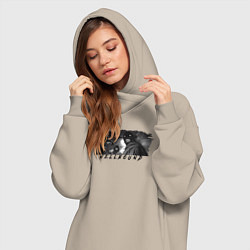 Женское худи-платье Существа Hellbound, цвет: миндальный — фото 2