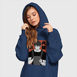 Женское худи-платье Лейтенант Хинава, цвет: тёмно-синий — фото 2