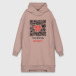 Женская толстовка-платье QR-Love