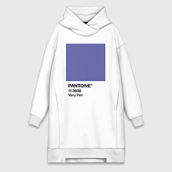 Женское худи-платье Цвет Pantone 2022 года - Very Peri, цвет: белый