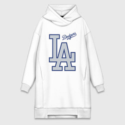 Женское худи-платье Los Angeles Dodgers - baseball team, цвет: белый