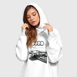 Женское худи-платье Audi salon concept, цвет: белый — фото 2