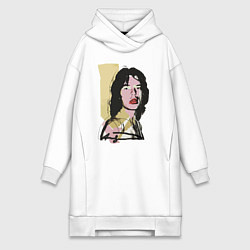 Женская толстовка-платье Andy Warhol - Mick Jagger pop art