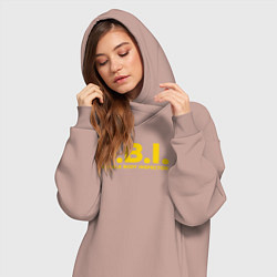 Женское худи-платье FBI Женского тела инспектор, цвет: пыльно-розовый — фото 2