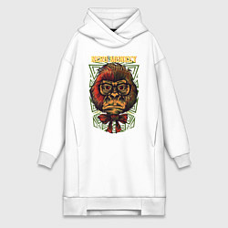 Женская толстовка-платье Обезьяна ботан
