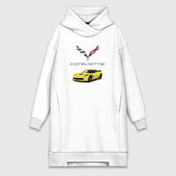 Женская толстовка-платье Chevrolet Corvette motorsport