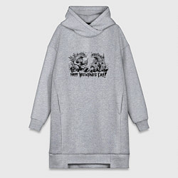 Женская толстовка-платье Happy Valentines monsters day!