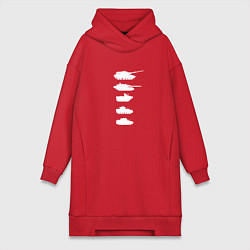 Женская толстовка-платье ВИДЫ ТАНКОВ