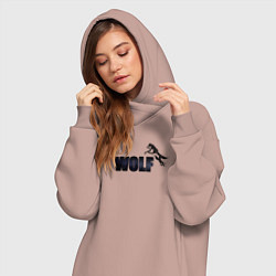 Женское худи-платье Wolf brand, цвет: пыльно-розовый — фото 2
