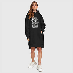 Женское худи-платье City shark, цвет: черный — фото 2