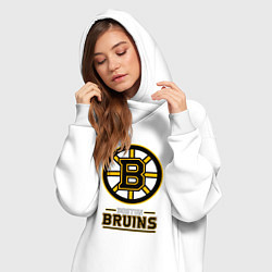 Женское худи-платье Boston Bruins , Бостон Брюинз, цвет: белый — фото 2